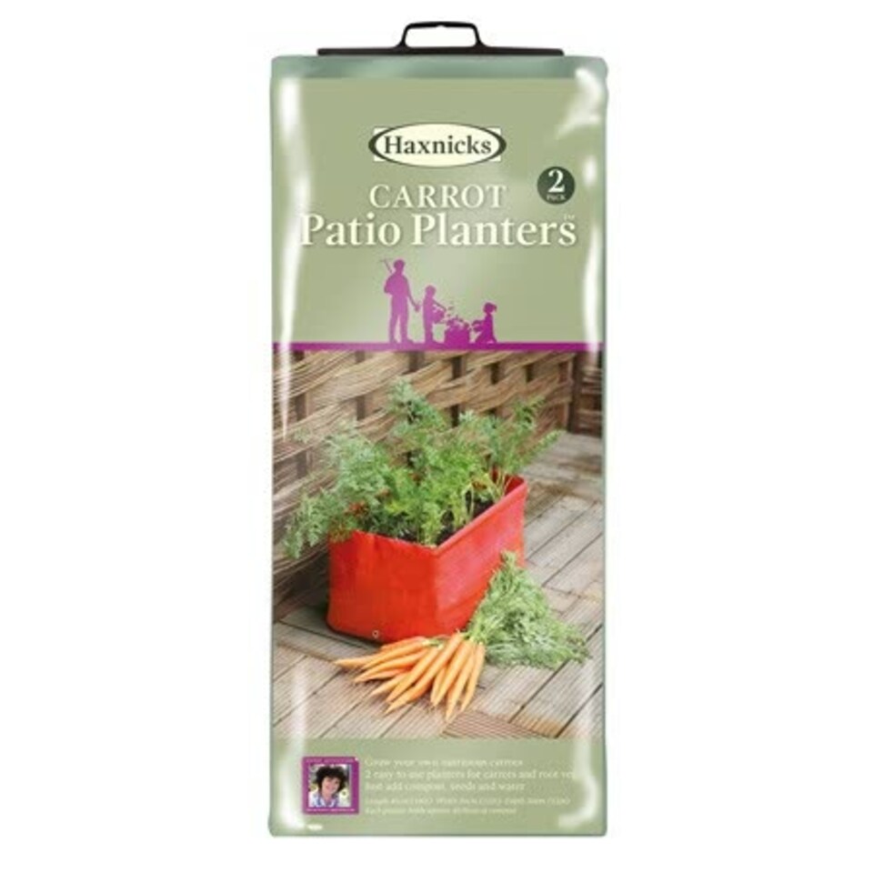 image 1 of Marshalls Garden Carrot Patio Planter Bags - Pair, Orange - 30 cm Deep