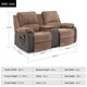 image 8 of Postana Dual Motor Rise Recliner 2 Seater Cord Drinks Console Sofa (Brown)
