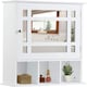 image 1 of COSTWAY Bathroom Wall Storage Cabinet Medicine Organizer White White