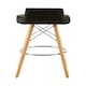 image 4 of Interiors by Premier Black Leather Effect Bar Stool, Comfortable Seating Faux Leather Bar Stool, Space-Saver Kitchen Stool