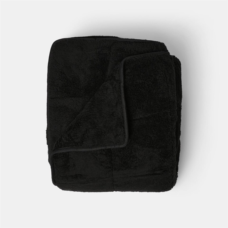image 1 of OHS Teddy Fleece 6kg Weighted Blanket Sensory Sleep Therapy 125 x 180cm