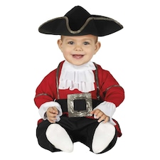 Fiestas Guirca Baby Pirate Costume Set | Red | Burgundy/Black | 18-24 mths | 1