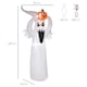 image 3 of HOMCOM LED Floating Ghost Pumpkin Halloween Decoration Mains Powered Vivid 6FT