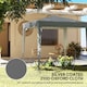 image 4 of Outsunny 2 x 2 m Garden Pop Up Gazebo, Wedding Party Tent Marquee, Water Resistant Awning Canopy With Sidewalls, Windows, Carry Bag, Grey