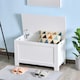 image 8 of HOMCOM Storage Box Toy Chest Cabinet Unit Organizer with Safety Hinges White