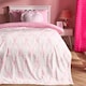 image 1 of OHS Bow Lattice Flannel Fleece Throw Blanket Soft Bedspread | Pink