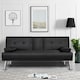 image 1 of Yaheetech Fabric Upholstered Convertible Futon Sofa Bed for Small Spaces