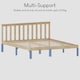 image 3 of Vida Designs Milan 5ft King Size Bed Wood Frame, Low Foot End, Pine, 150 x 200cm