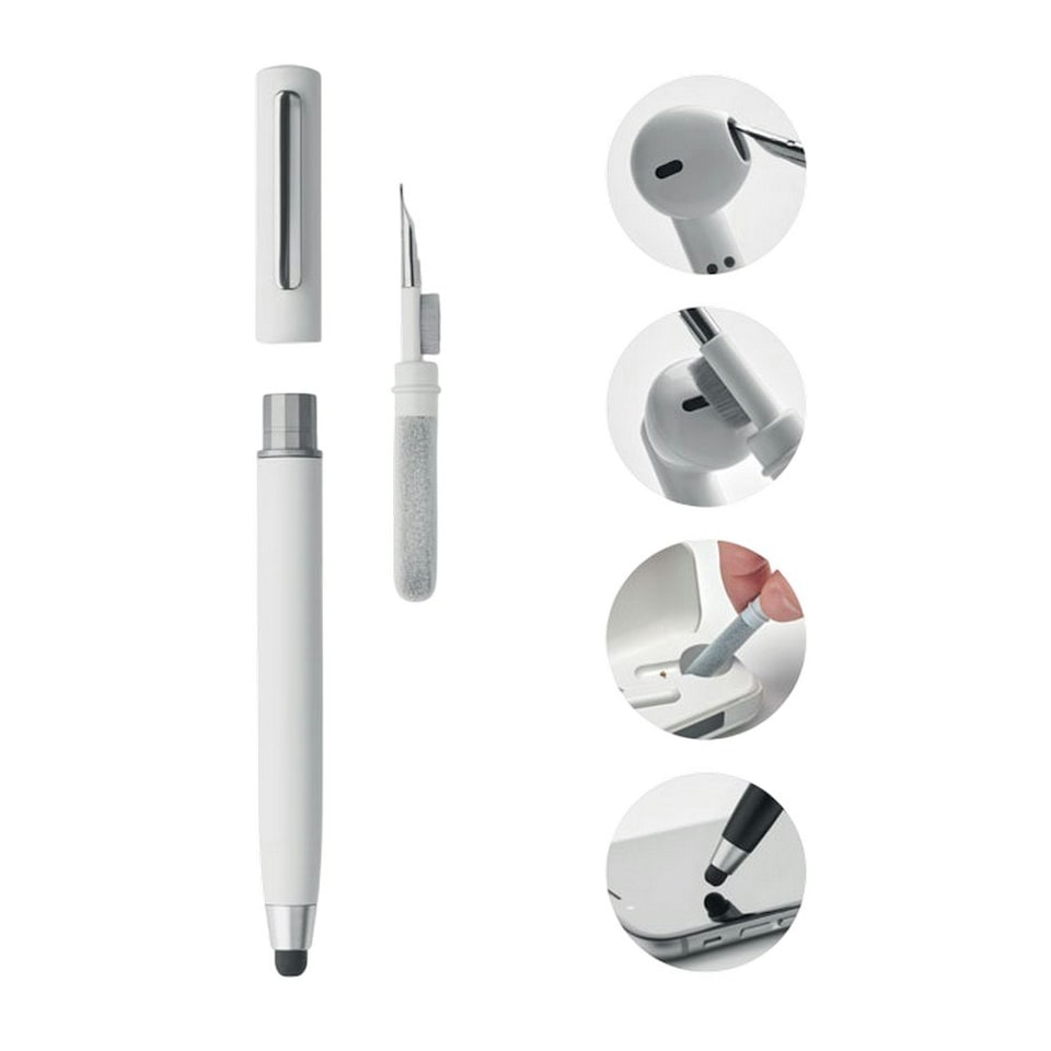 image 1 of MidOcean Cleanpen Ballpoint Pen Set - White - 14.3cm x 1.2cm