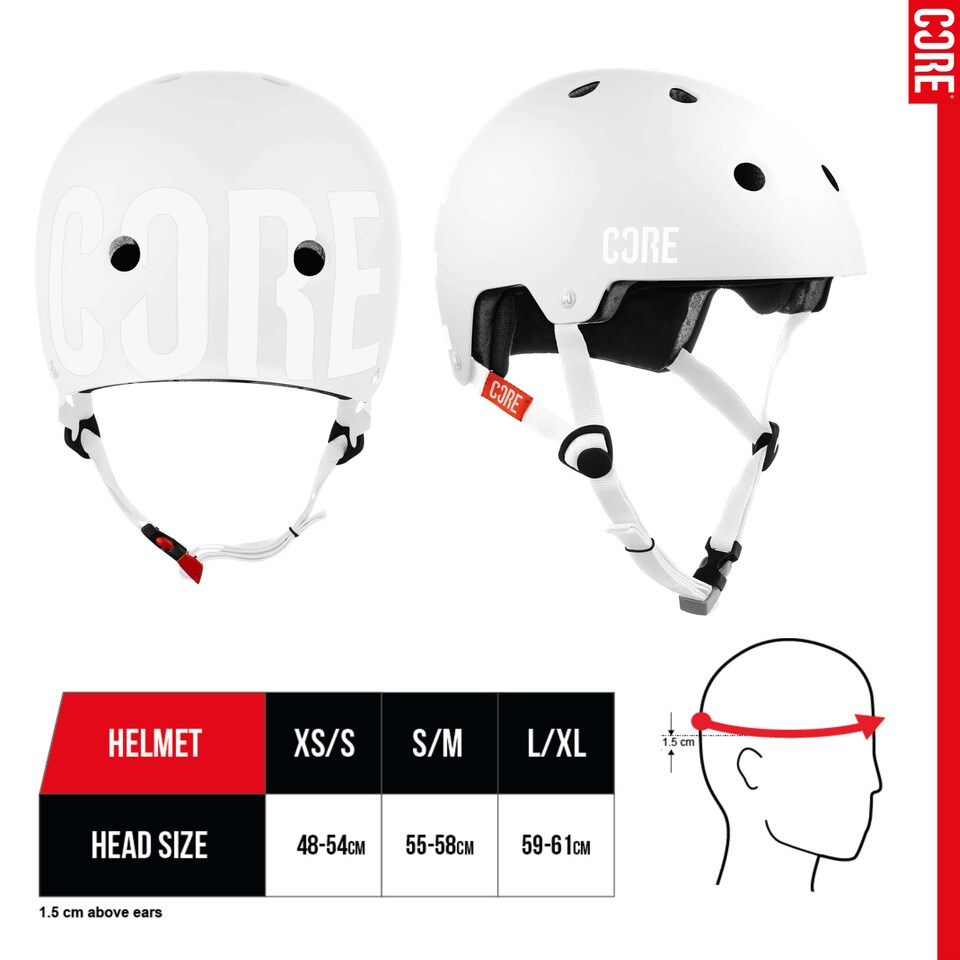 image 1 of CORE Street Helmet - Stealth/White