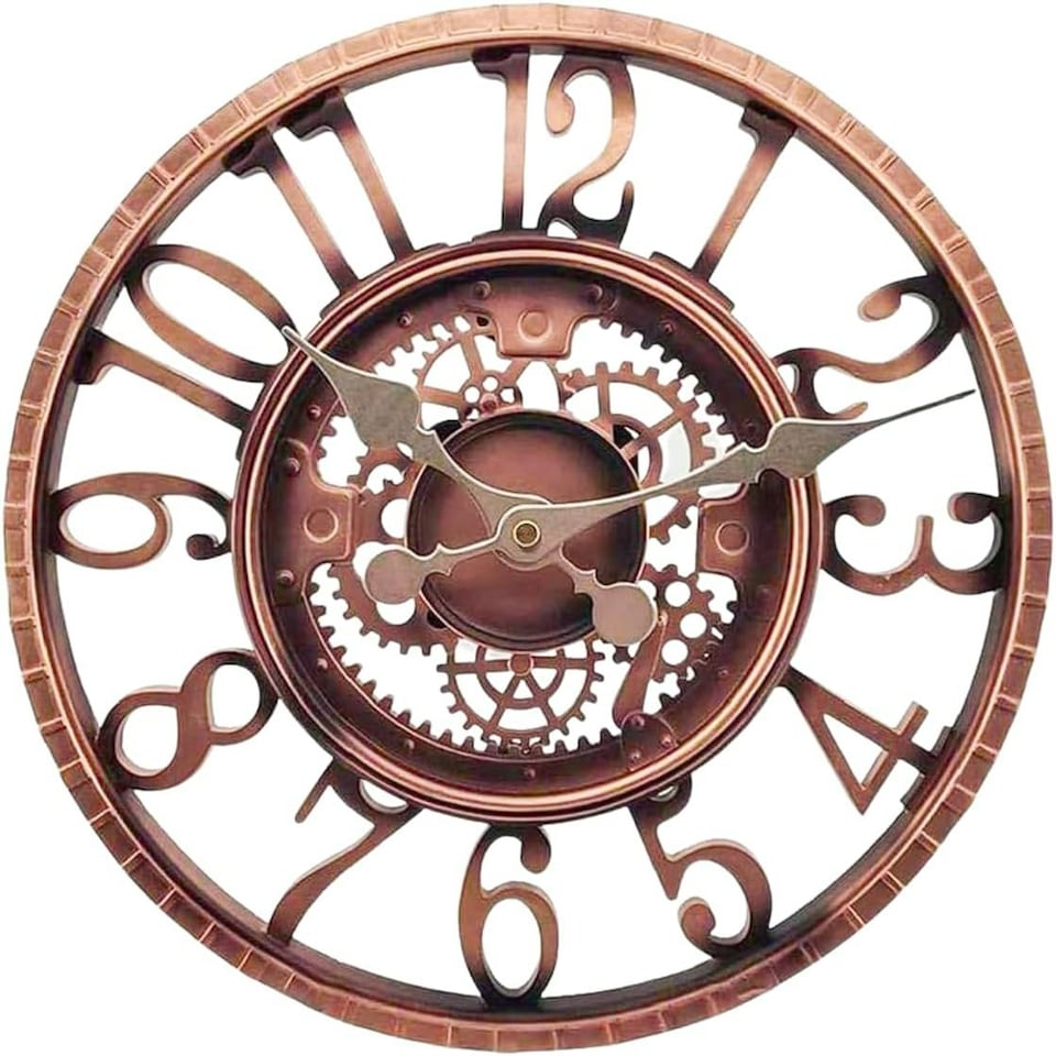 image 1 of Marco Paul 30cm Bronze Open Face Wall Clock Bronze