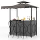 image 1 of COSTWAY 3-Piece Outdoor BBQ Canopy Grill Gazebo with Awning