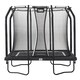 image 1 of 7ft x 5ft Salta Black Rectangular Premium Trampoline with Enclosure