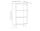 image 4 of URBNLIVING 3 Tier Wide Bookcase With Scandinavian Style Legs | Multi | Beech Bookcase & White Leg | 1
