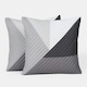 image 1 of OHS 2 x Ralph Geometric Pinsonic Cushion Covers, 45x45cm - Grey