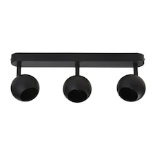 CGC NIEVE Matt Black Triple Three Head GU10 Ceiling Surface Spot Light Round Head Black