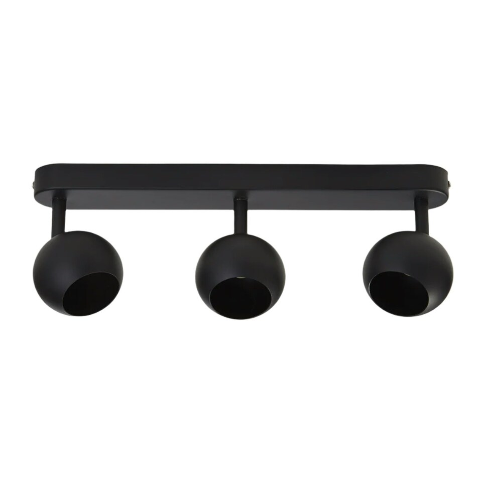 image 1 of CGC NIEVE Matt Black Triple Three Head GU10 Ceiling Surface Spot Light Round Head Black