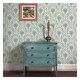 image 3 of Holden Décor Eastern Horizons Palm Trellis Wallpaper - Blue - 10m x 53cm | Blue