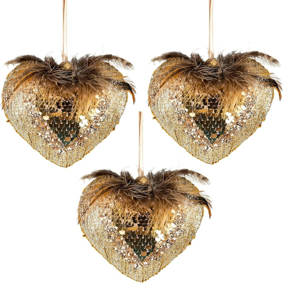 image 1 of 3pcs Gold Hearts (10cm)