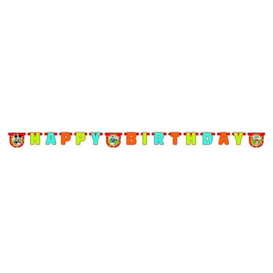 Mickey Mouse Clubhouse Die Cut Happy Birthday Banner - Multicoloured - One Size