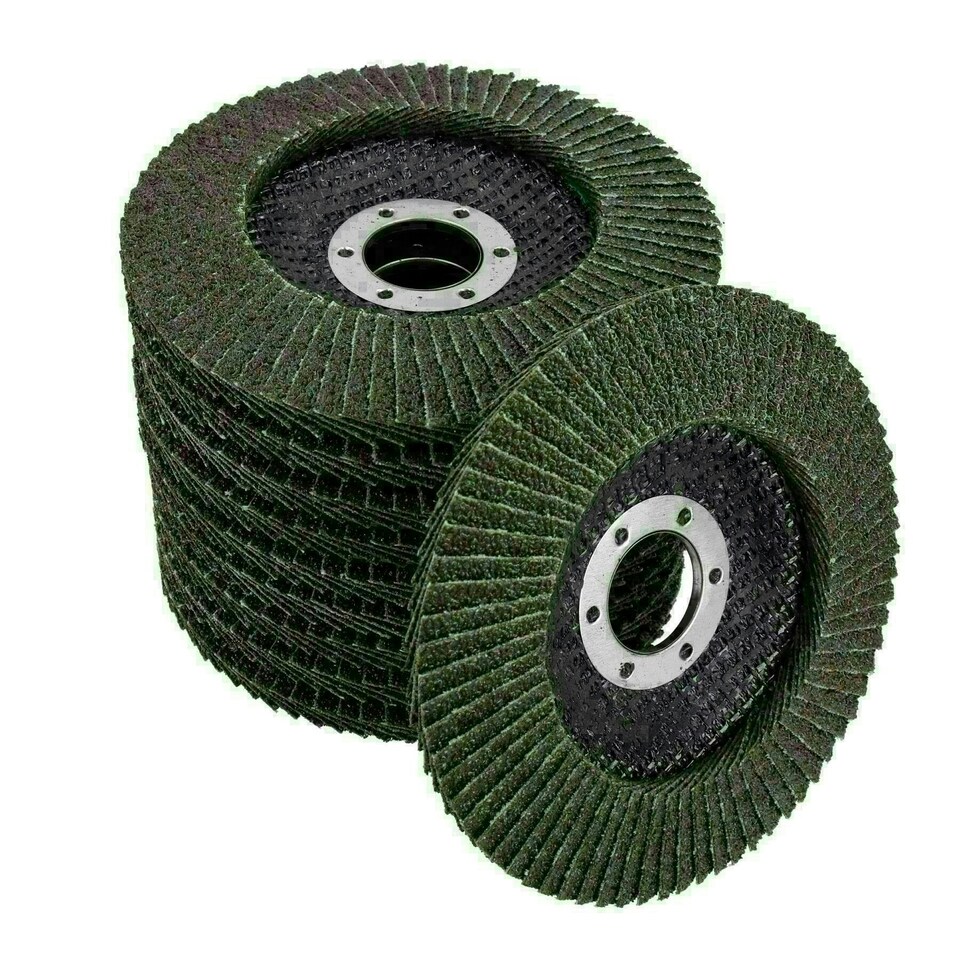 image 1 of 40 Grit Coarse Flap Disc Calcined Sanding Wheels for 4-1/2" Angle Grinders 100pc