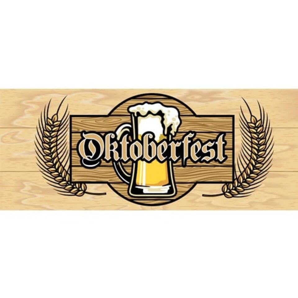 Rustic Oktoberfest Large PVC Banner Decoration 3m x 1.2m