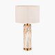 image 3 of Natural Stone Effect Ceramic Tall Table Lamp Cream | Gold