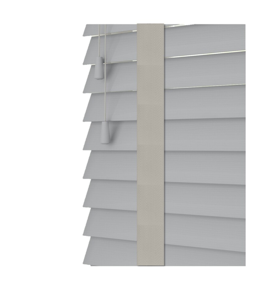 image 1 of 180cm Dove Grey Faux Wood Venetian Blinds with Tapes (120cm Drop) | Grey | Grey