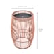 image 3 of Teamson Home Patio Cylinder Bamboo Side Table with Iron Tabletop - Small