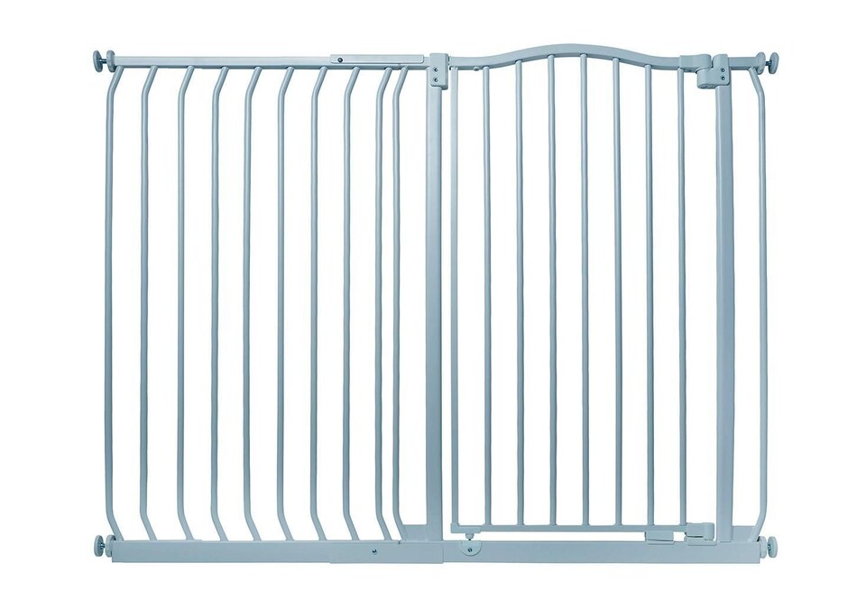 image 1 of Safetots Extra Tall Curved Top Safety Gate, 125cm - 134cm, Matt Grey, Extra Tall 100cm in Height, Pressure Fit Stair Gate | Grey