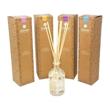 Verano Spanish Ceramics Mixed Set of 4 Kraft Gift Boxed Scented Diffusers - 210ml | Multi | 210ml