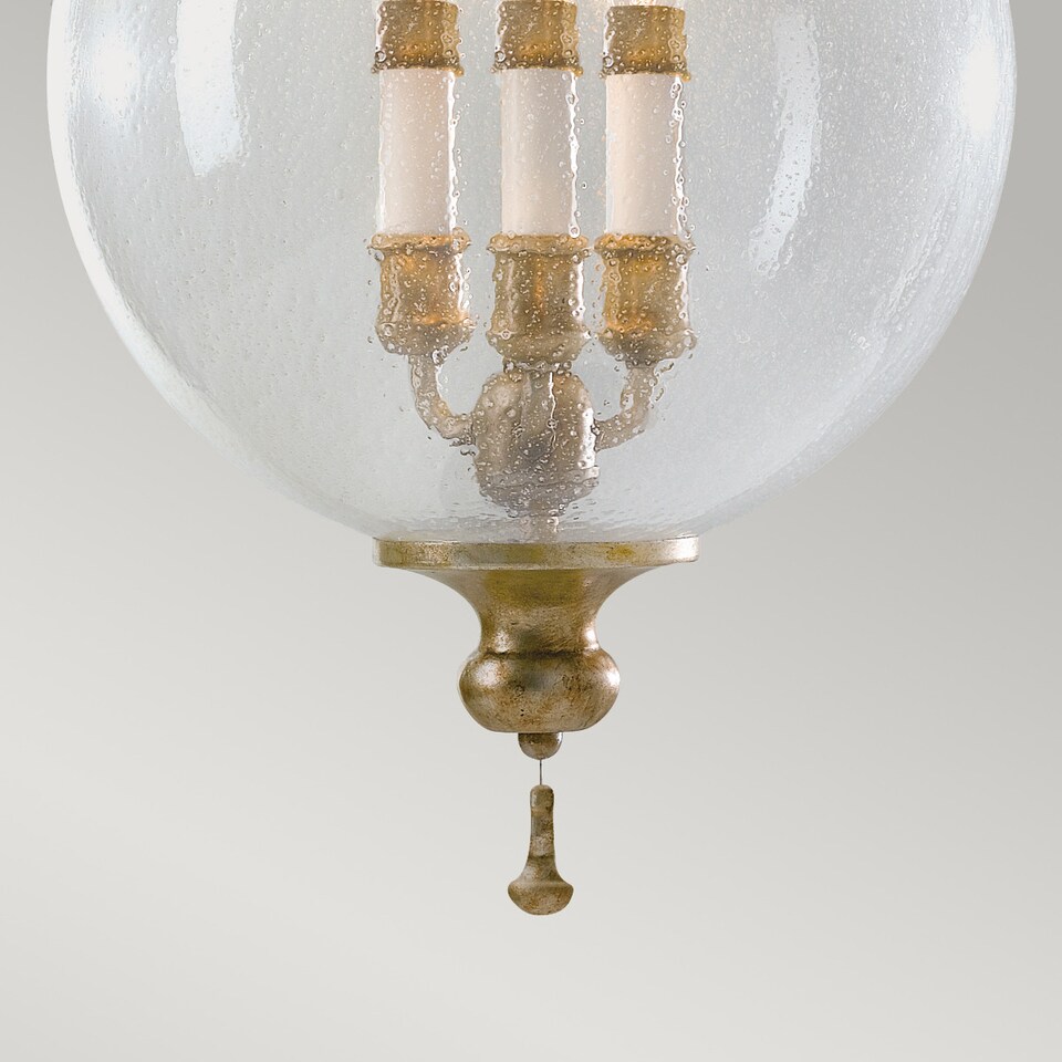 image 1 of Argento 3 Light Ceiling Pendant Oxidized Silver Leaf, E14