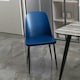 image 1 of Core Products Pair of Aspen Blue Duo Plastic Chairs - Black Metal Legs Blue