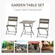 image 3 of Outsunny 3 PCS Foldable Garden Bistro Set Folding Table And Chairs Set, Grey
