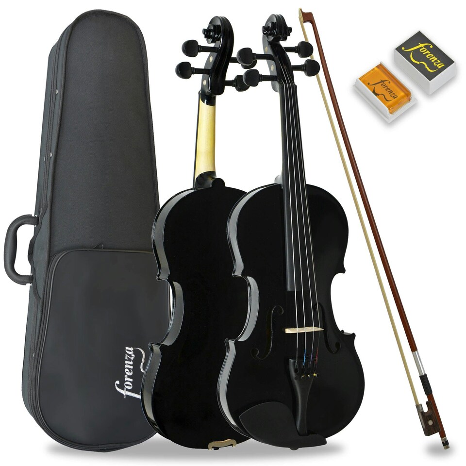 image 1 of Forenza Uno Series Full Size Black Violin Outfit