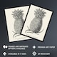 image 2 of Vintage Black White Pineapple Illustration Wright Huge Wall Art Print 18X24 In