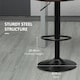 image 6 of HOMCOM Bar Stools Set of 2 Adjustable Counter Barstools W/ Footrest Brown
