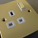 image 5 of SE HOME Polished Brass 13A Fused Ingot Connection Unit Switched With Neon | Gold | Polished Brass