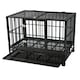 image 1 of Gr8 Home Metal Kennel Cage with Wheels and Crate Tray for Pet Dog Medium Black 92x62x75cm