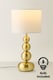 image 4 of ValueLights Marissa Brushed Gold Stacked Ball Table Lamp Light & Bulb | White
