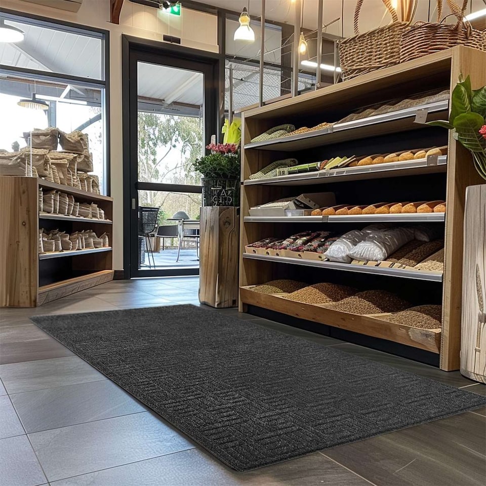 image 1 of Heavy Duty Commercial Entrance Mat 150cm x 90cm Black