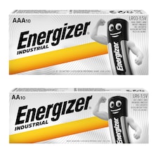 Energizer AA & AAA Industrial Batteries - Pack of 20 (10x AA & 10x AAA) | Chrome | Not provided | 2