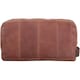 image 2 of Leather Travel Holiday Work Wash Bag with Distressed Look Brown