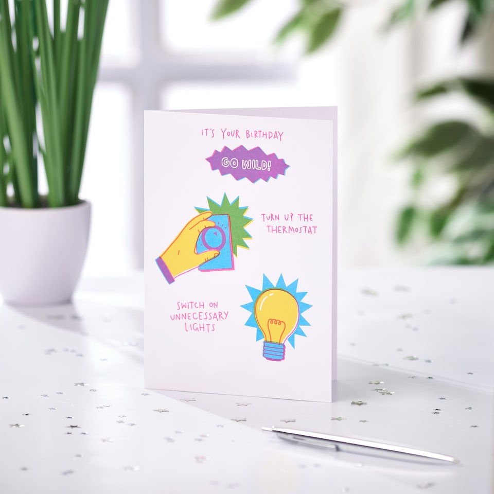 image 1 of UK Greetings | Birthday Card | Happy Birthday Gifts | Her/Him | Funny Go Wild Design | With Envelope