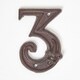 image 1 of Homescapes Cast Iron House number, 3