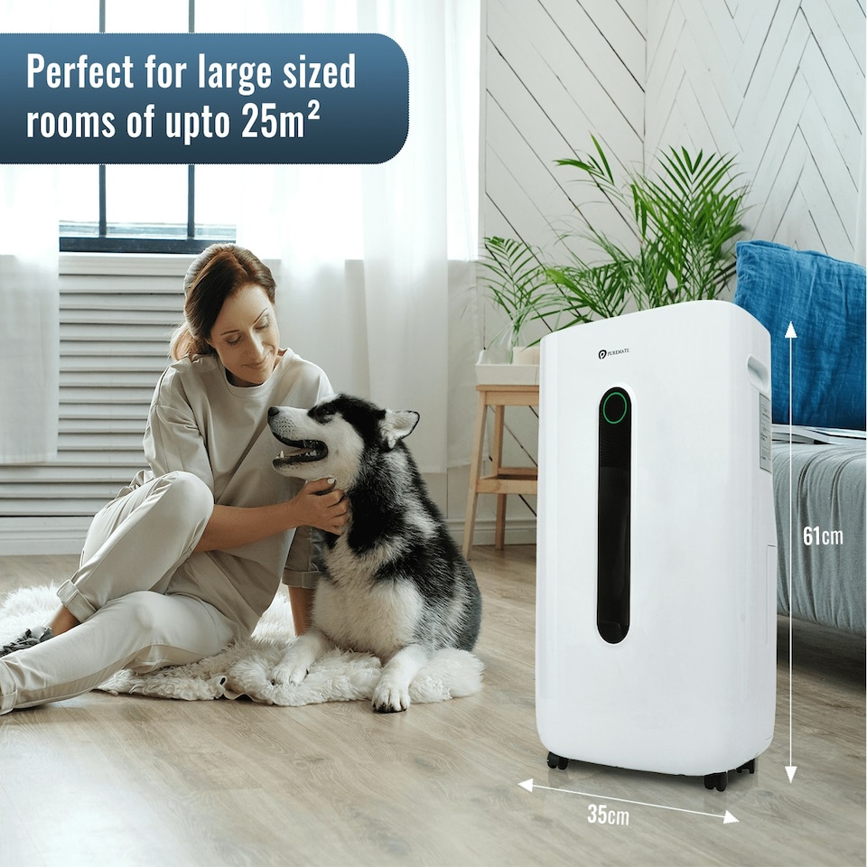 image 1 of PureMate 20 Litre Dehumidifier with air purifier Continuous Drainage Hose