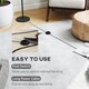 image 6 of HOMCOM Floor Lamp for Living Room, 3D Printed Modern Standing Lamp with Flowing Curved Shade, 3 Colour Temperature & Foot Switch, Minimalist Tall Pole Lampshade for Bedroom, Office, White | White | Black
