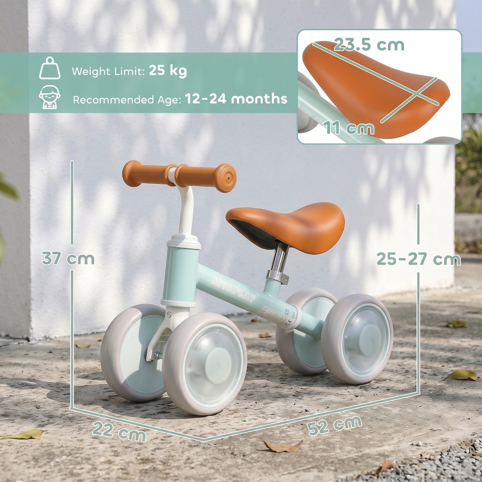 image 1 of AIYAPLAY Baby Balance Bike for 1-2 Years Old, Light-up Toddler Balance Bike