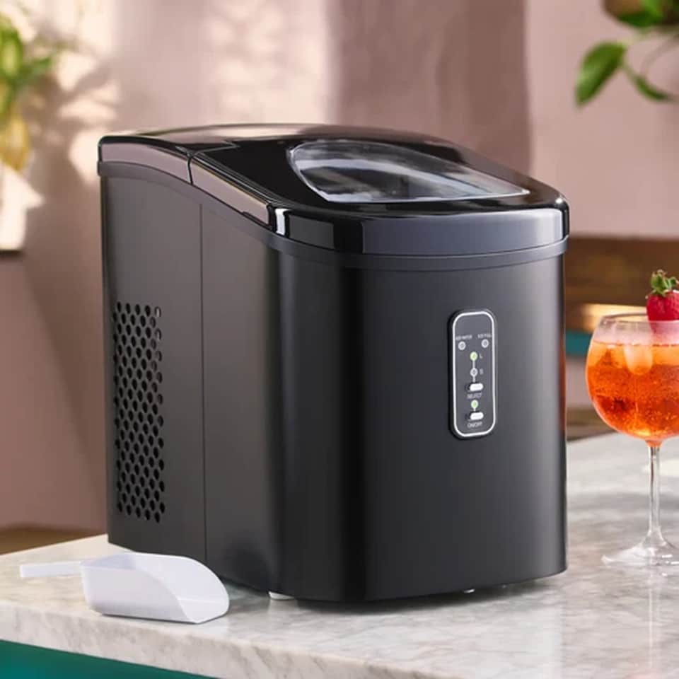 image 1 of Cooks Professional Ice Maker Machine with Scoop & 2.2L Tank - Makes 14KG Per Day | Black