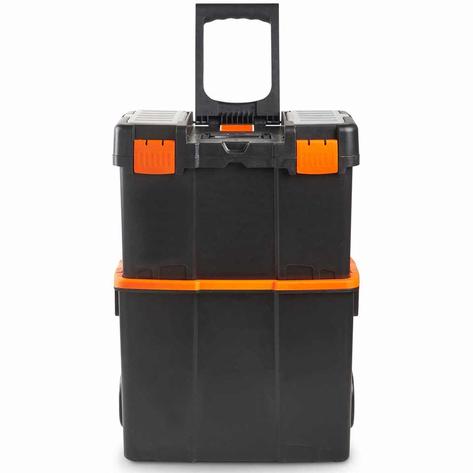 image 1 of VonHaus Large Toolbox with Wheels & Stackable Boxes